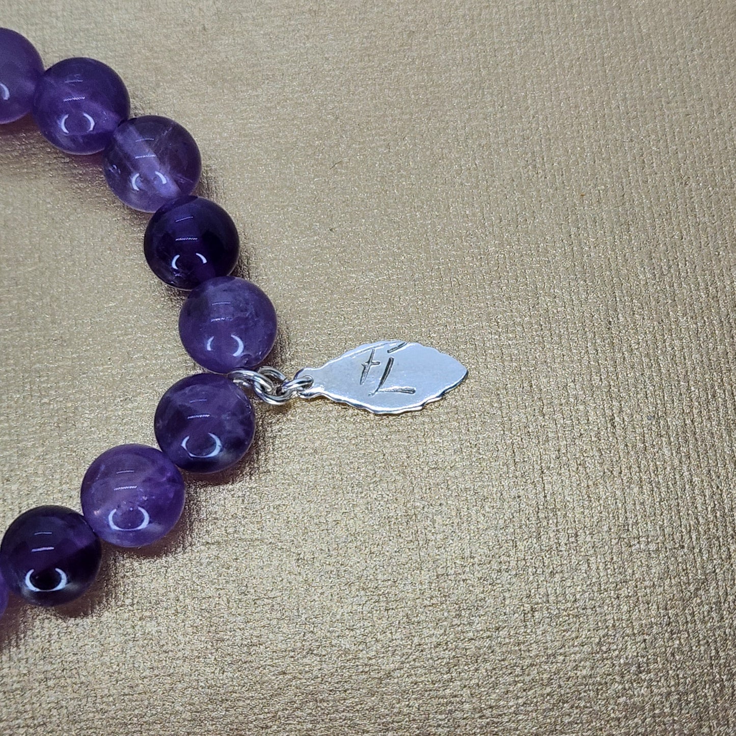 Bracelet Bienveillance d'Ines - Améthyste - Sélénite - Argent Fée de Laurier