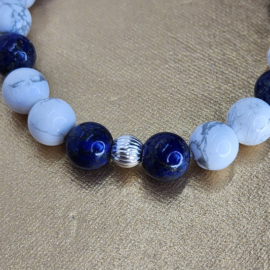 bracelet en lithothérapie argent 925 et pierres naturelles