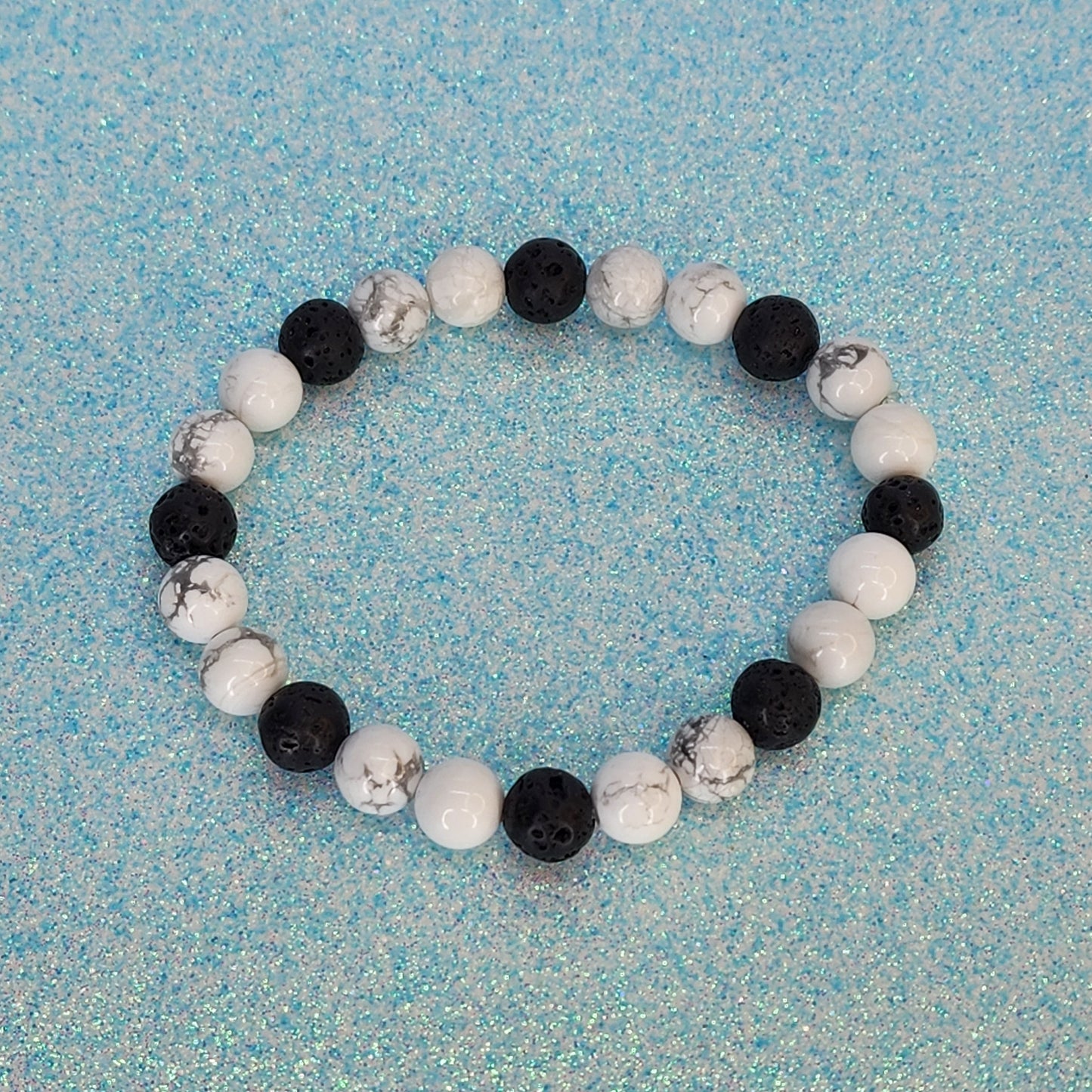 Bracelet Sérénité Volcan - Howlite - Lave Fée de Laurier