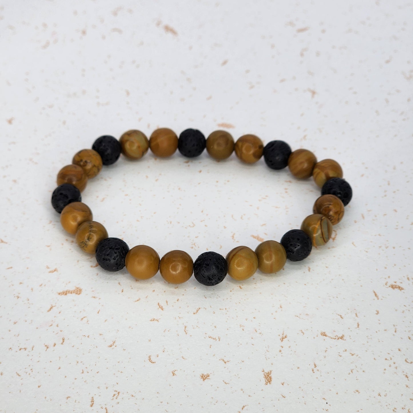 Bracelet Pure Ancrage - Lave - Fossile de Bois Fée de Laurier