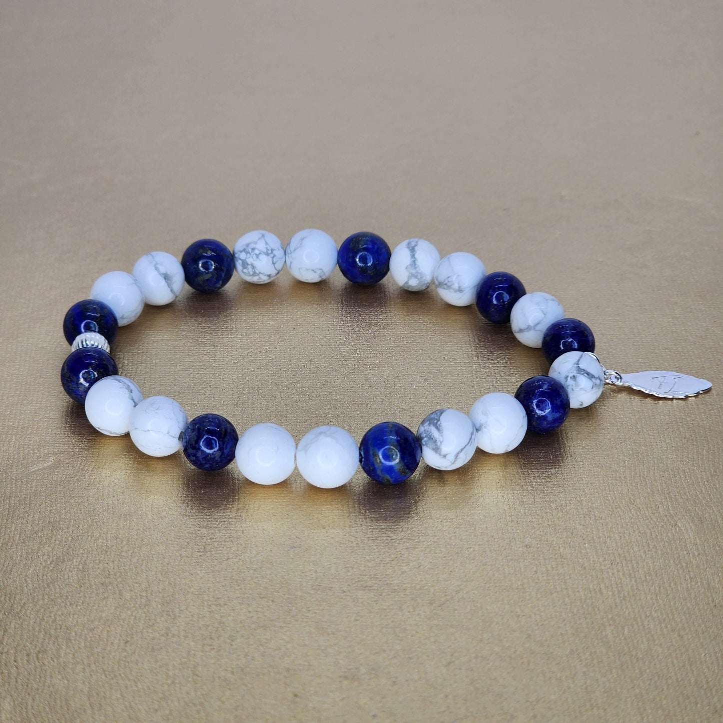 bracelet énergétique en pierres naturelles et en argent 925 fée de laurier