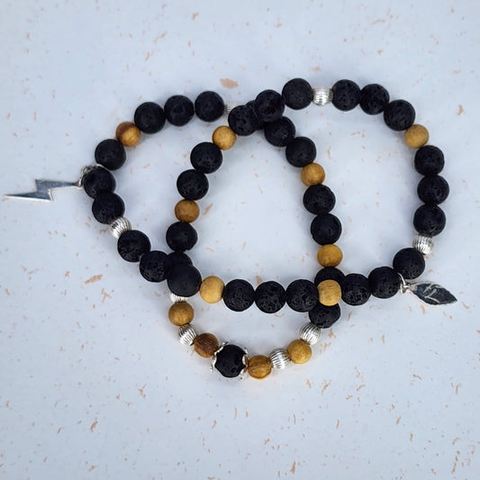 Energie Ancestral – Pierre de Lave, Palo Santo & Argent 925 Fée de Laurier