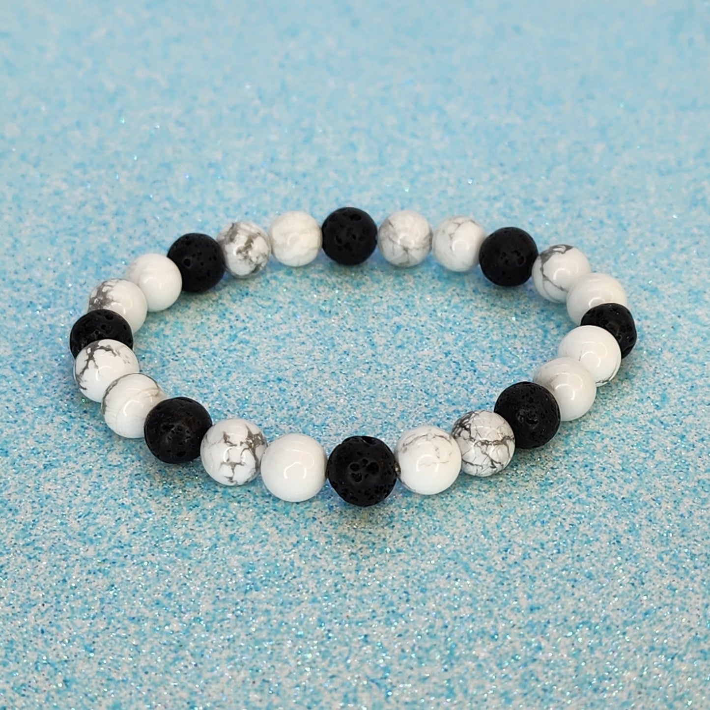 Bracelet Sérénité Volcan - Howlite - Lave Fée de Laurier