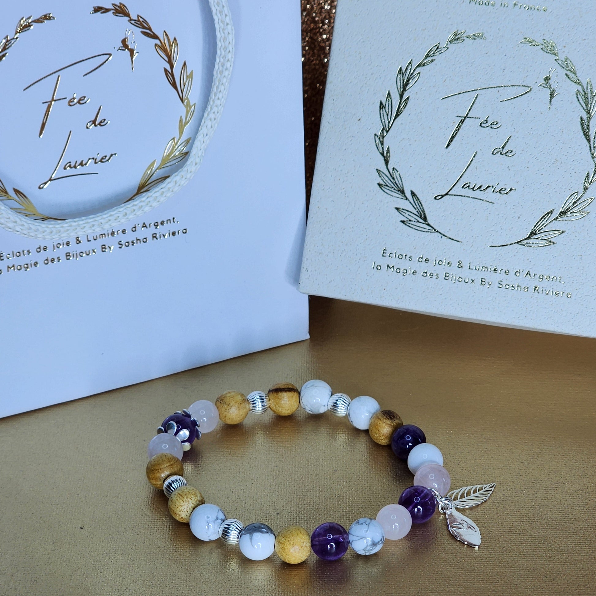 Bracelet An-Cestral – Pierres Naturelles, Palo Santo & Argent 925 Fée de Laurier