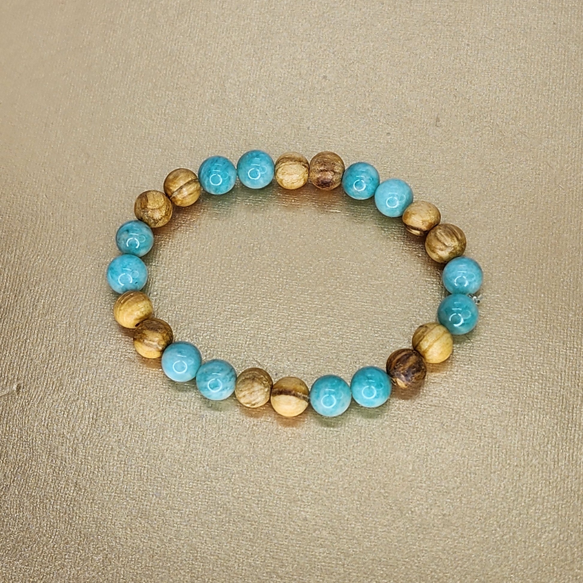 Bracelet Souffle Sacré - Amazonite - Palo Santo Fée de Laurier