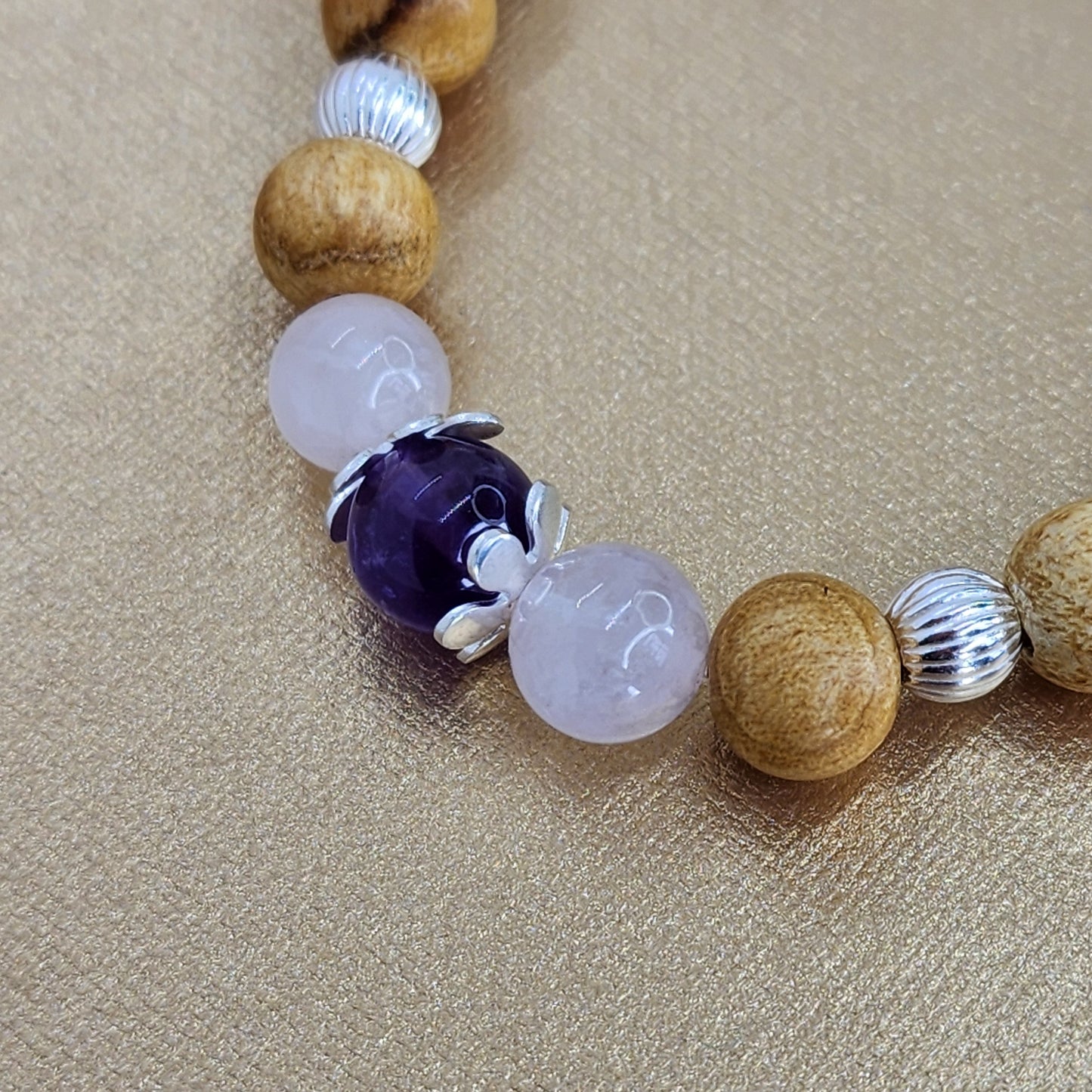 Bracelet An-Cestral – Pierres Naturelles, Palo Santo & Argent 925 Fée de Laurier