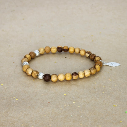 Bracelet La Sagesse de Lili - Palo Santo & Argent 925 Fée de Laurier