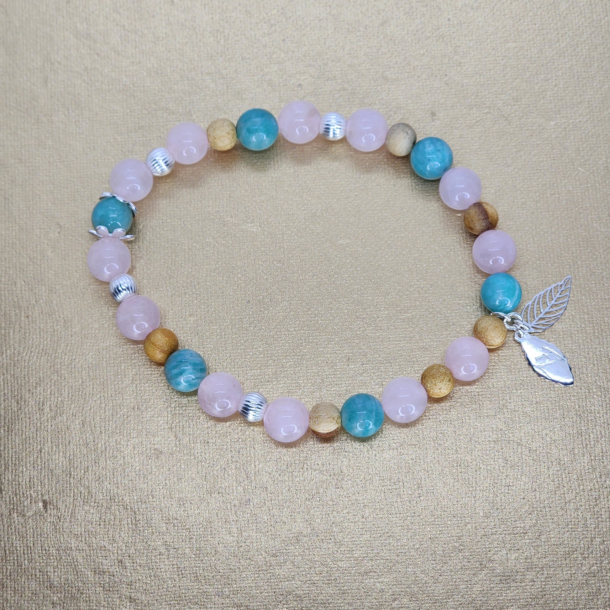 Bracelet L'Eveil d'Anliz - Palo Santo - Quartz - Amazonite  & Argent Fée de Laurier