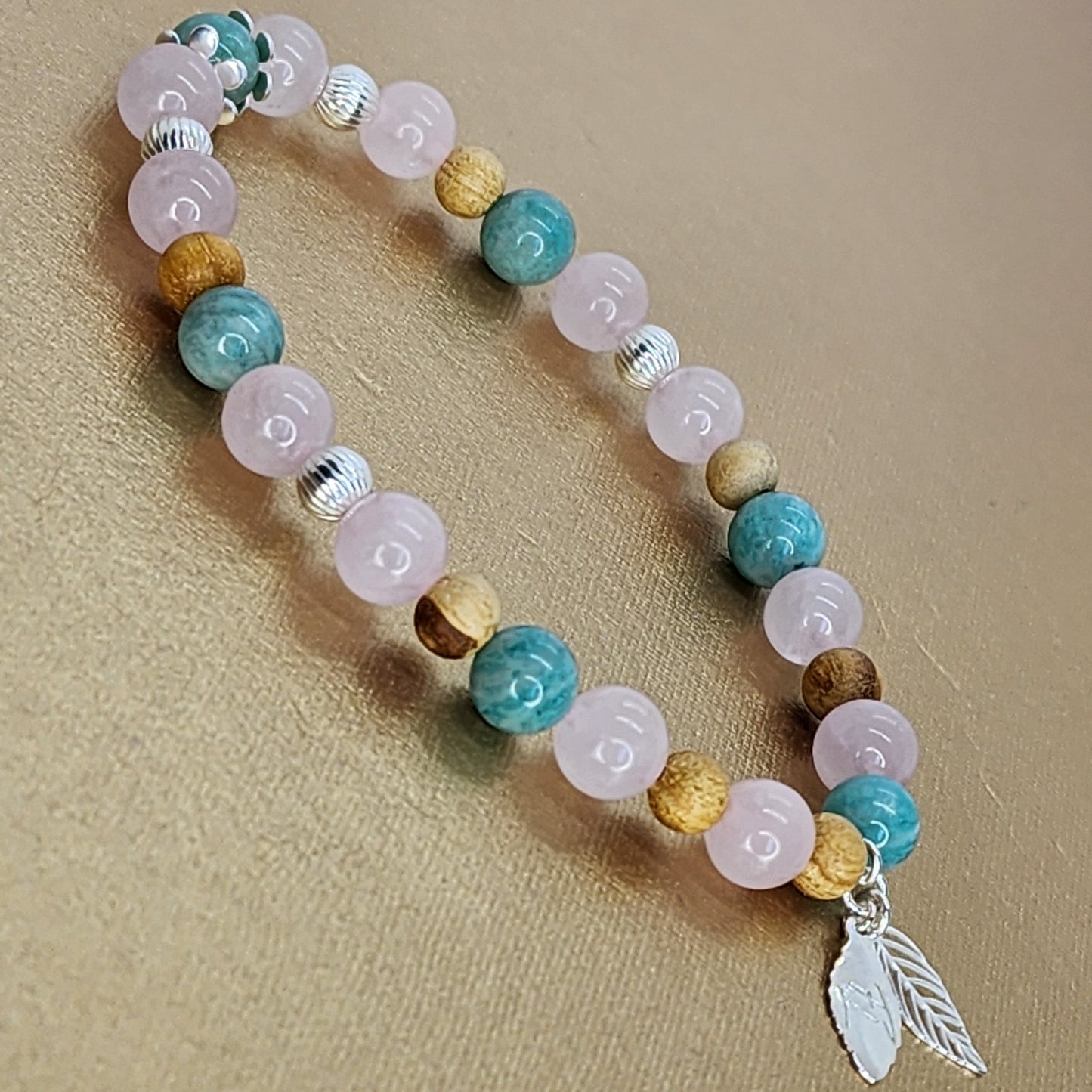 Bracelet L'Eveil d'Anliz - Palo Santo - Quartz - Amazonite  & Argent Fée de Laurier