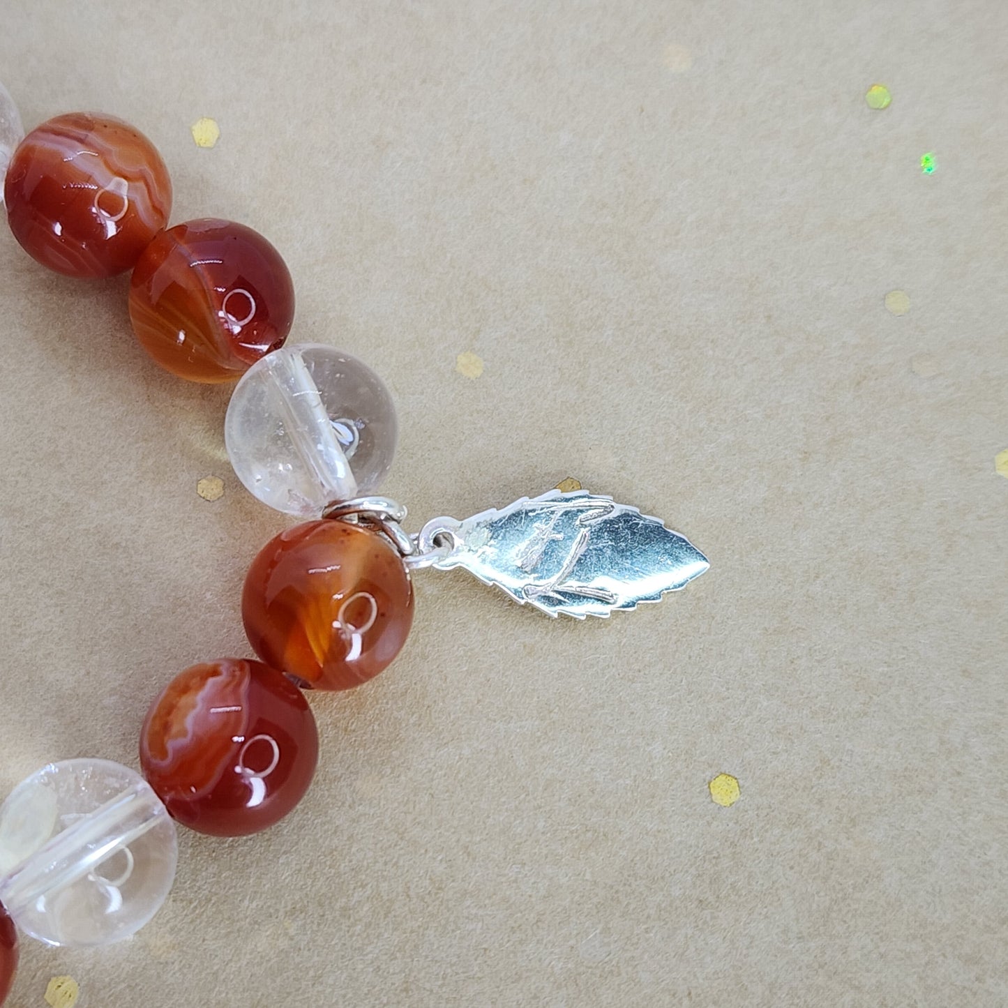 Bracelet Eclat Vital - Cornaline - Cristal & Argent 925 Fée de Laurier