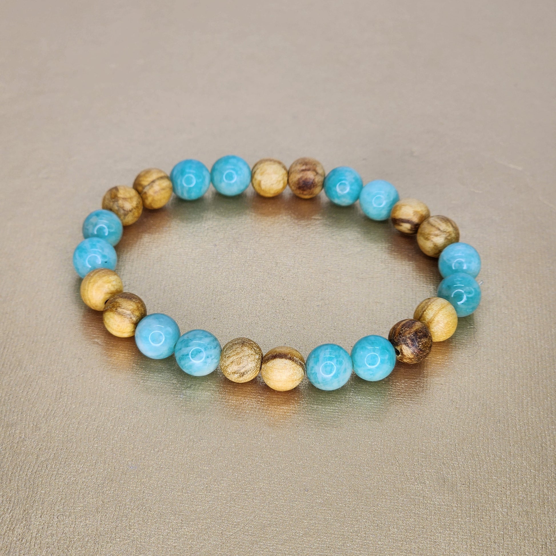 Bracelet Souffle Sacré - Amazonite - Palo Santo Fée de Laurier