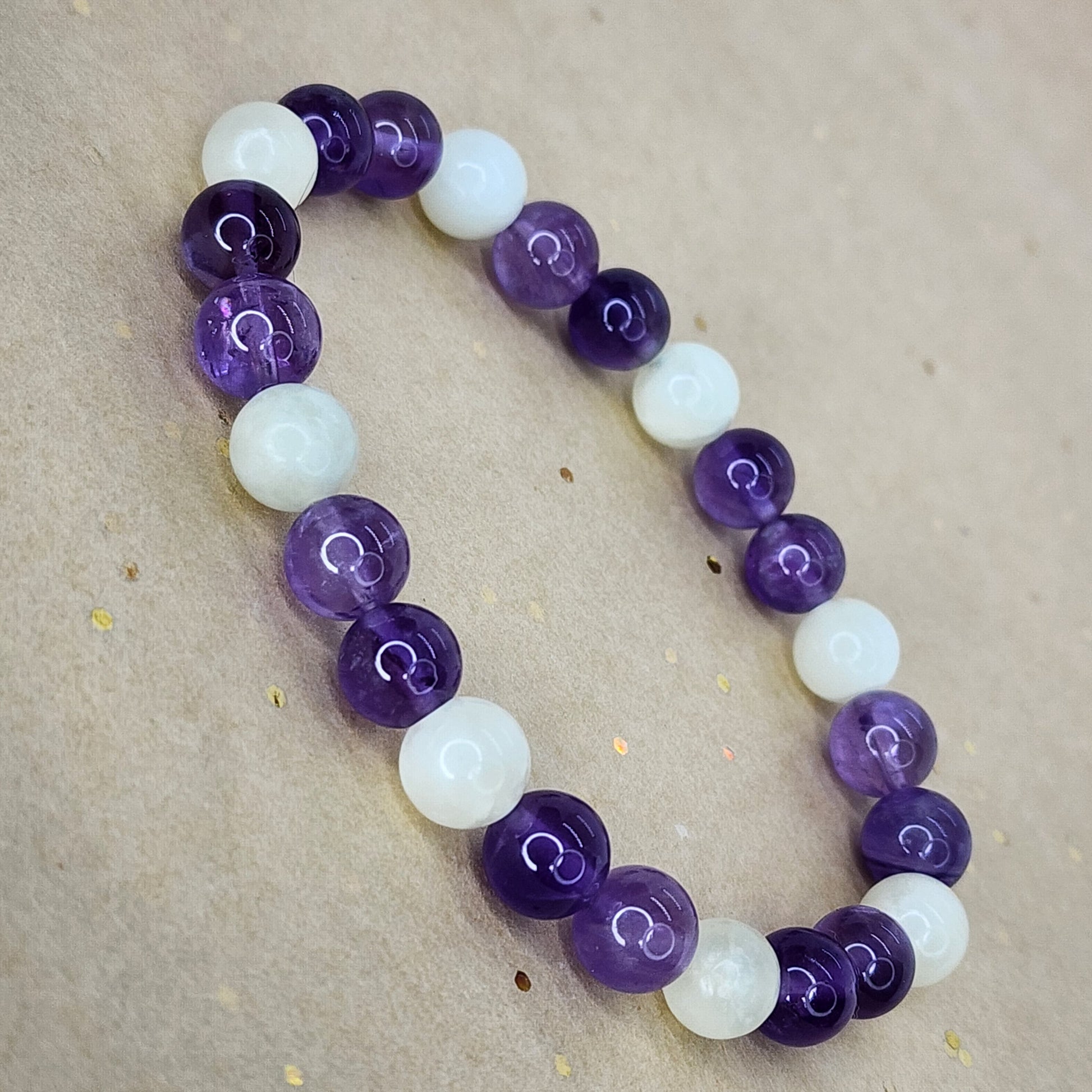 Bracelet Rayon Intuitif - Améthyste - Jade Verte Fée de Laurier