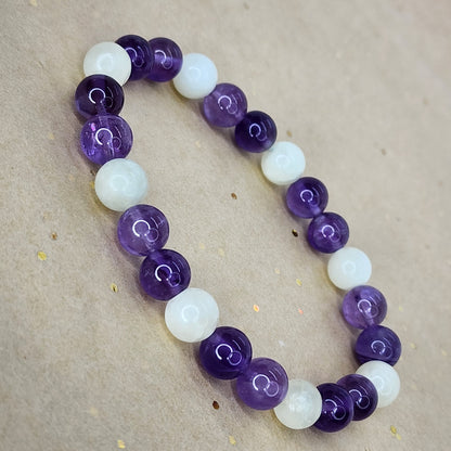 Bracelet Rayon Intuitif - Améthyste - Jade Verte Fée de Laurier