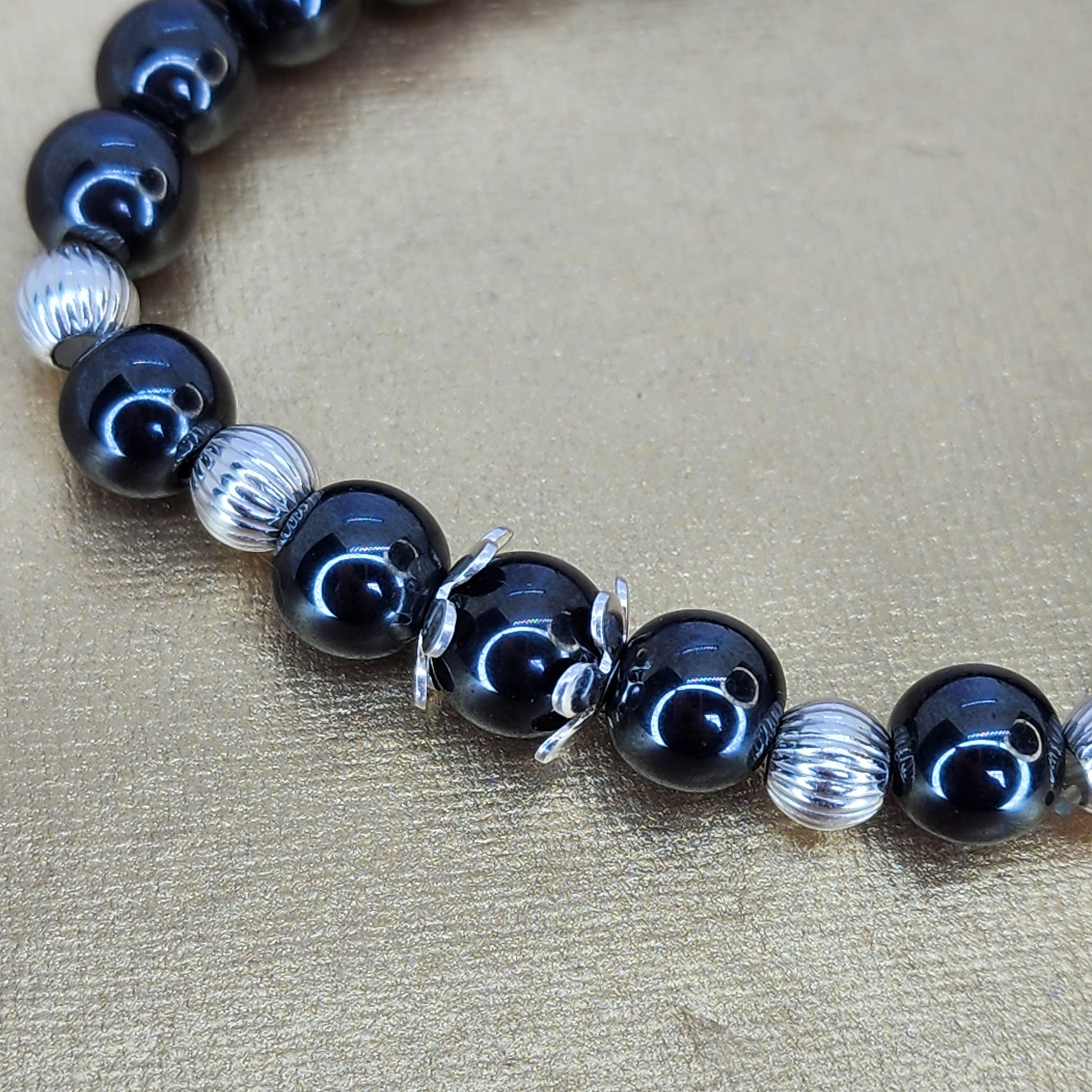 Bracelet Equilibre Profond - Hématite - Argent 925 Fée de Laurier