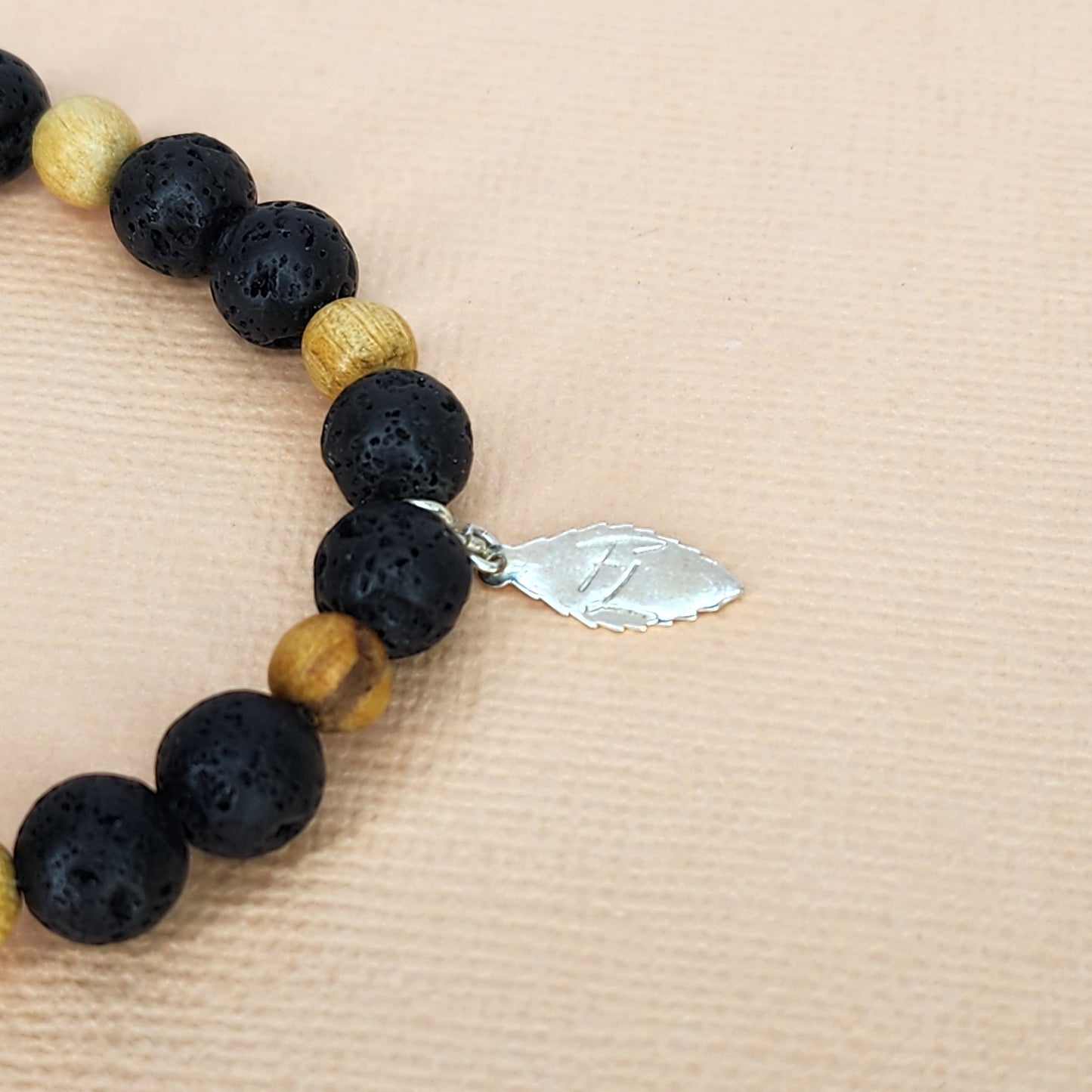 Bracelet Esprit Ancestral - Lave, Palo Santo & Argent Fée de Laurier