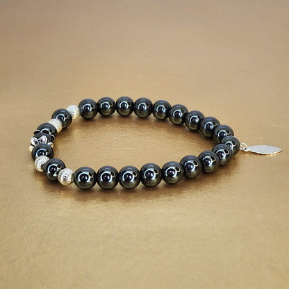 Bracelet Equilibre Profond - Hématite - Argent 925 Fée de Laurier