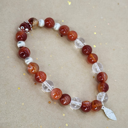 Bracelet Eclat Vital - Cornaline - Cristal & Argent 925 Fée de Laurier