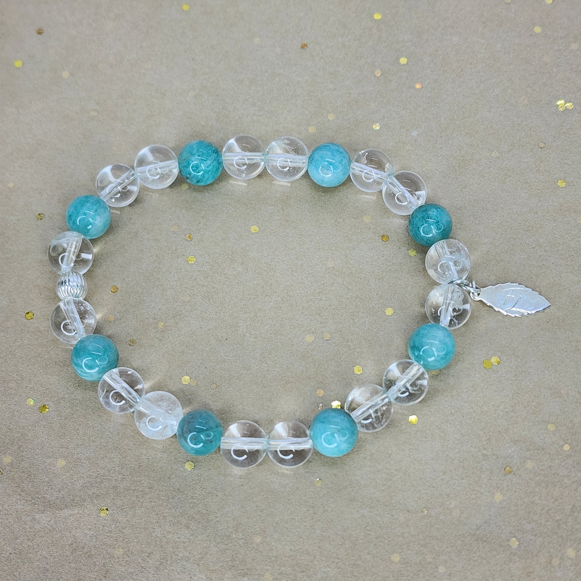 Bracelet Eclat Calme - Cristal - Amazonite & Argent Fée de Laurier