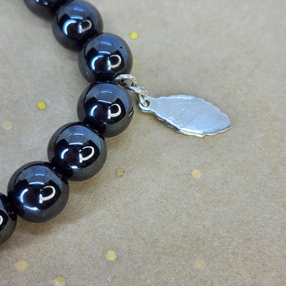 Bracelet Force Magnétique - Hématite - Lave - Argent Fée de Laurier