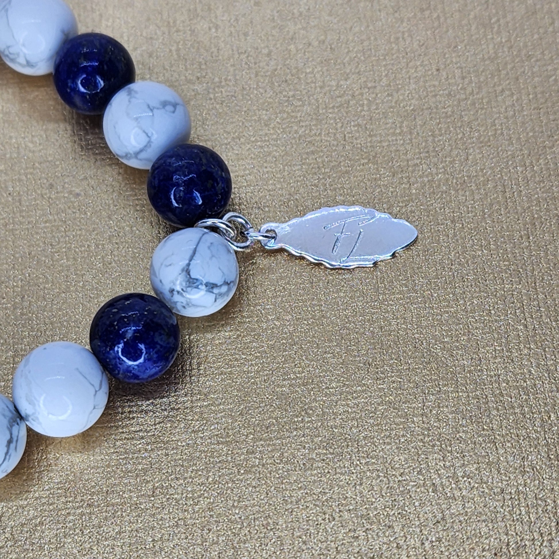 bracelet de lithothérapie argent 925 et pierres naturelles Fée de Laurier