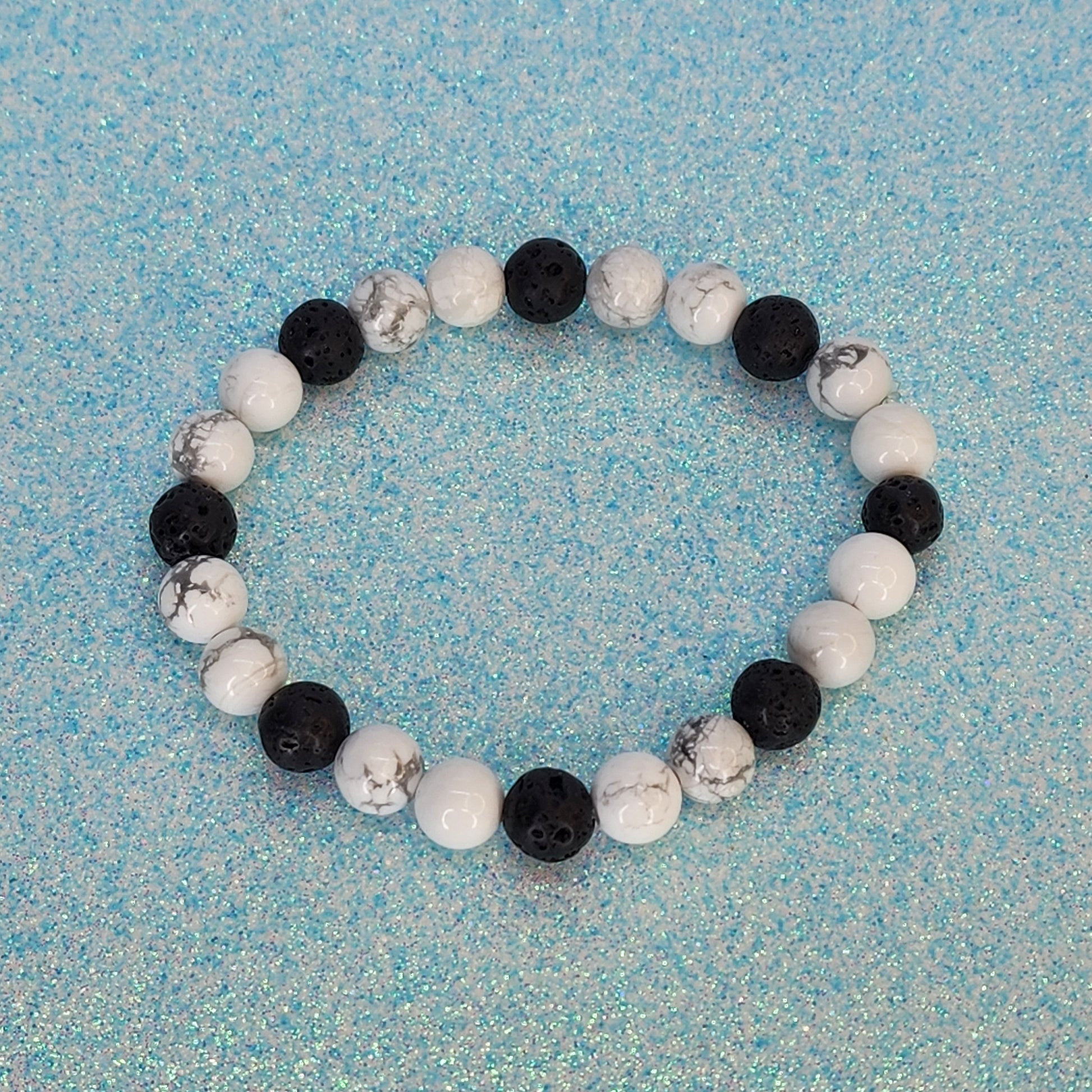 Bracelet Sérénité Volcan - Howlite - Lave Fée de Laurier