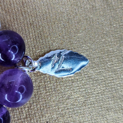 Bracelet Eveil Profond - Améthyste - Lave & Argent Fée de Laurier