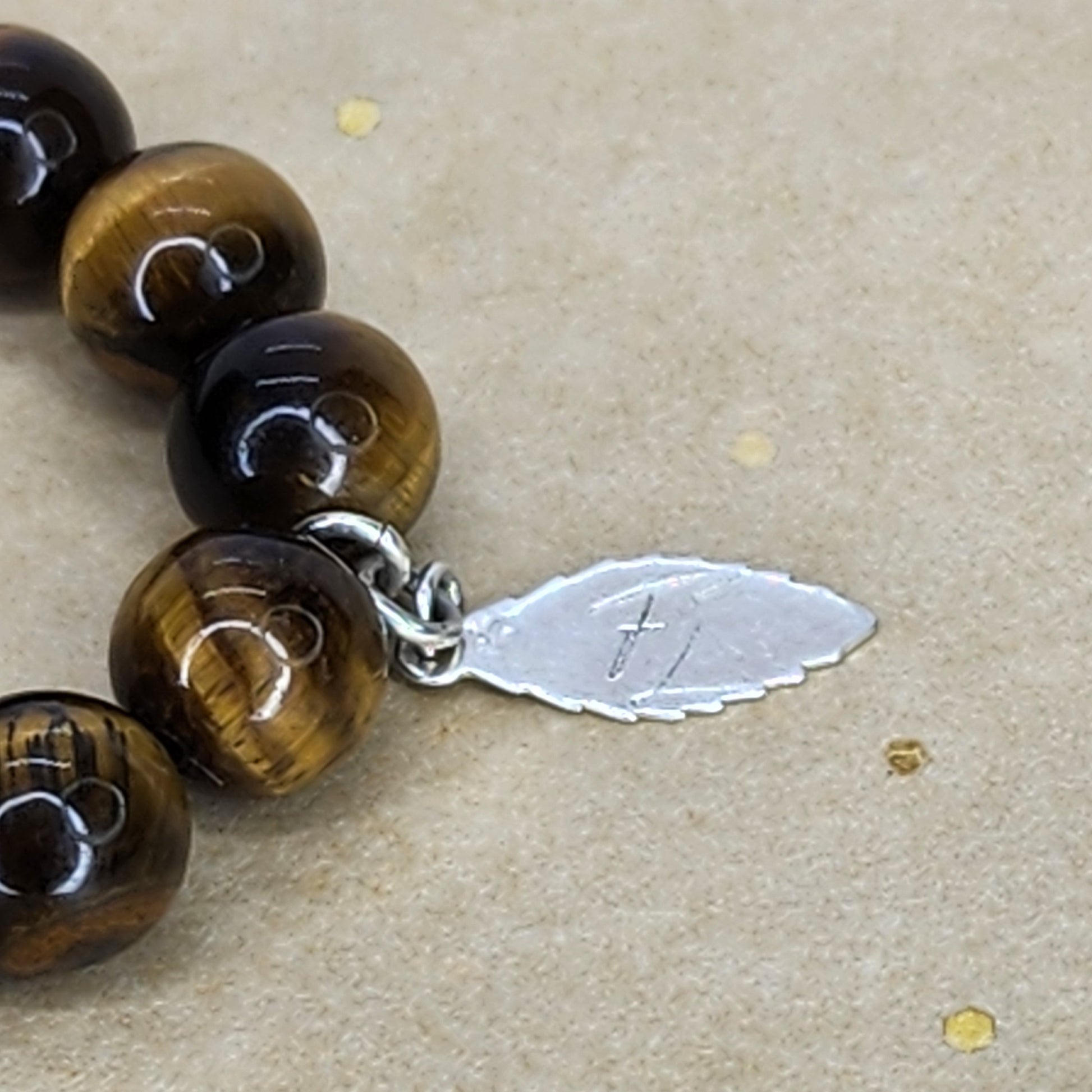 Bracelet Essence de Gaia – Œil de Tigre - Lave & Argent Fée de Laurier