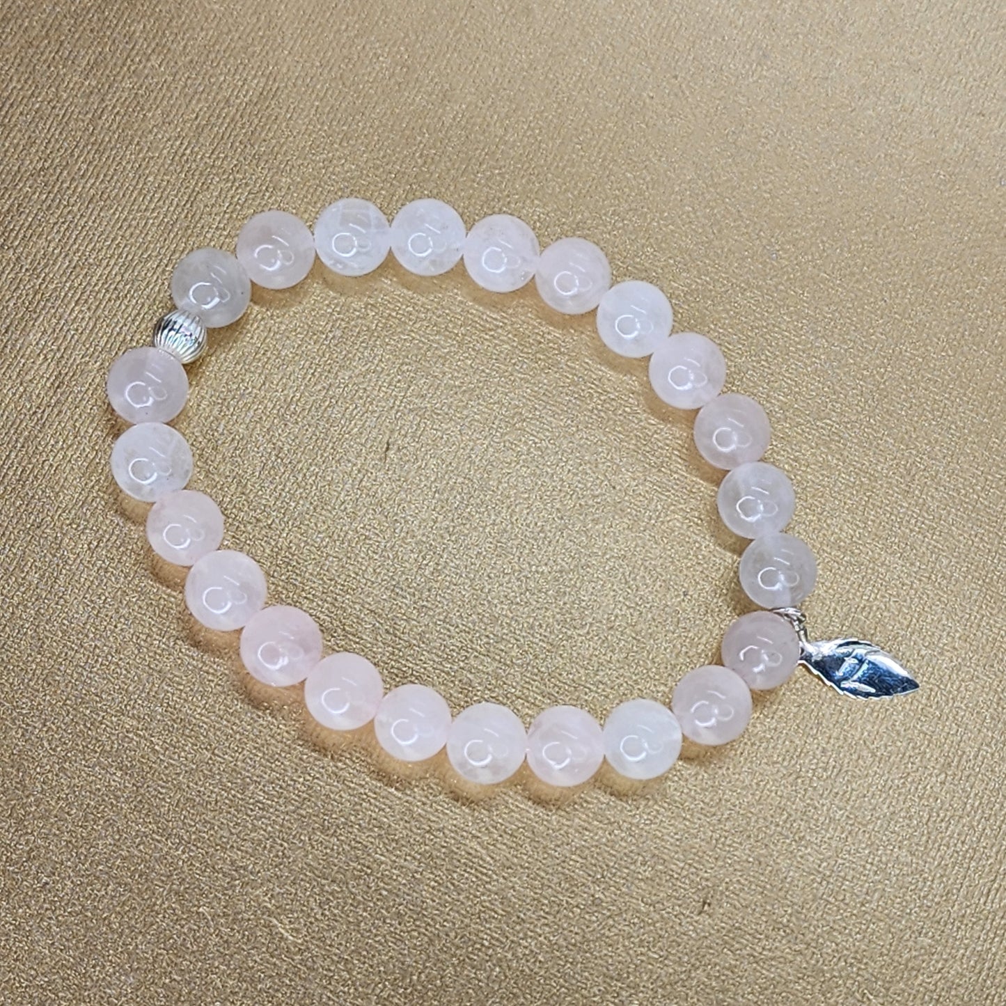 Bracelet Cœur Pur – Quartz Rose & Argent 925 Fée de Laurier