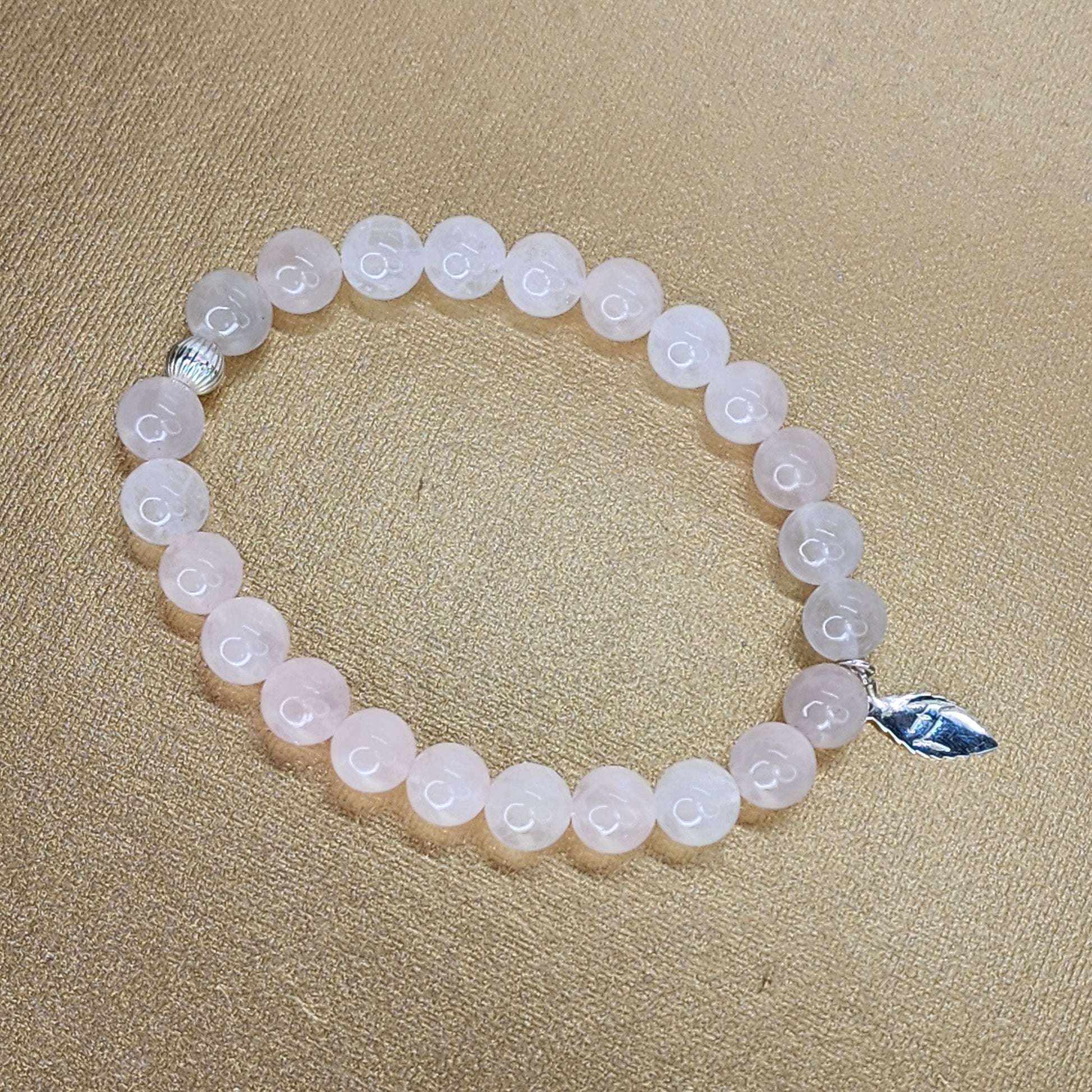 Bracelet Cœur Pur – Quartz Rose & Argent 925 Fée de Laurier