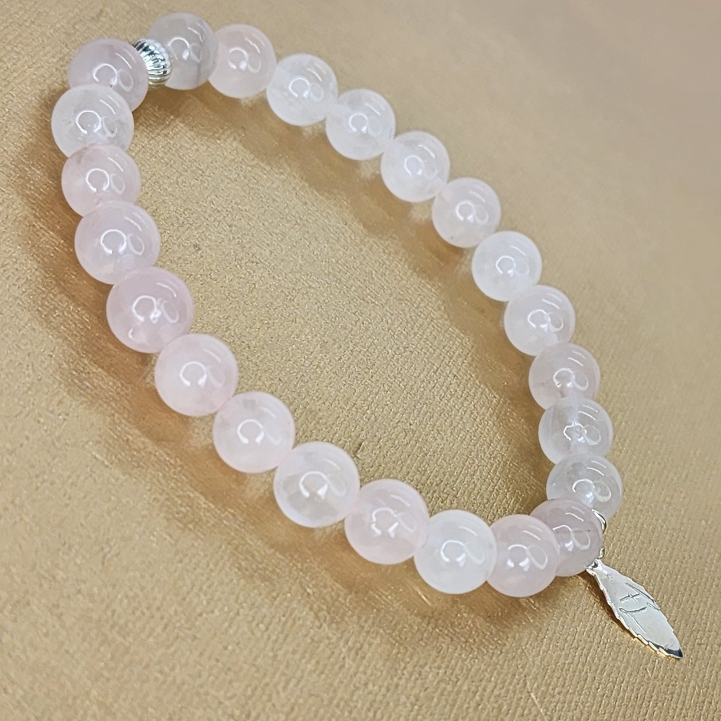 Bracelet Cœur Pur – Quartz Rose & Argent 925 Fée de Laurier