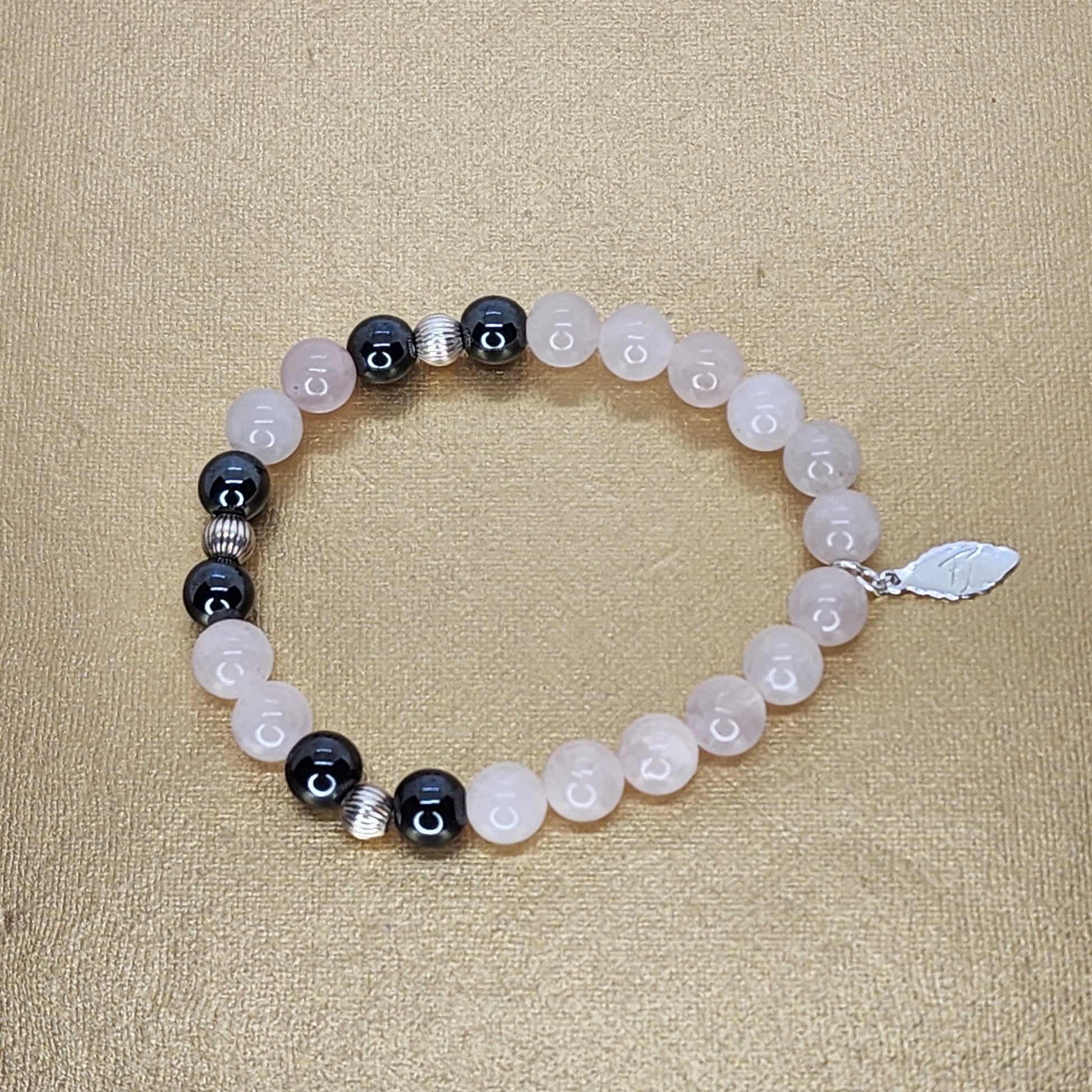 Bracelet Equilibre du Coeur - Quartz - Hématite & Argent Fée de Laurier