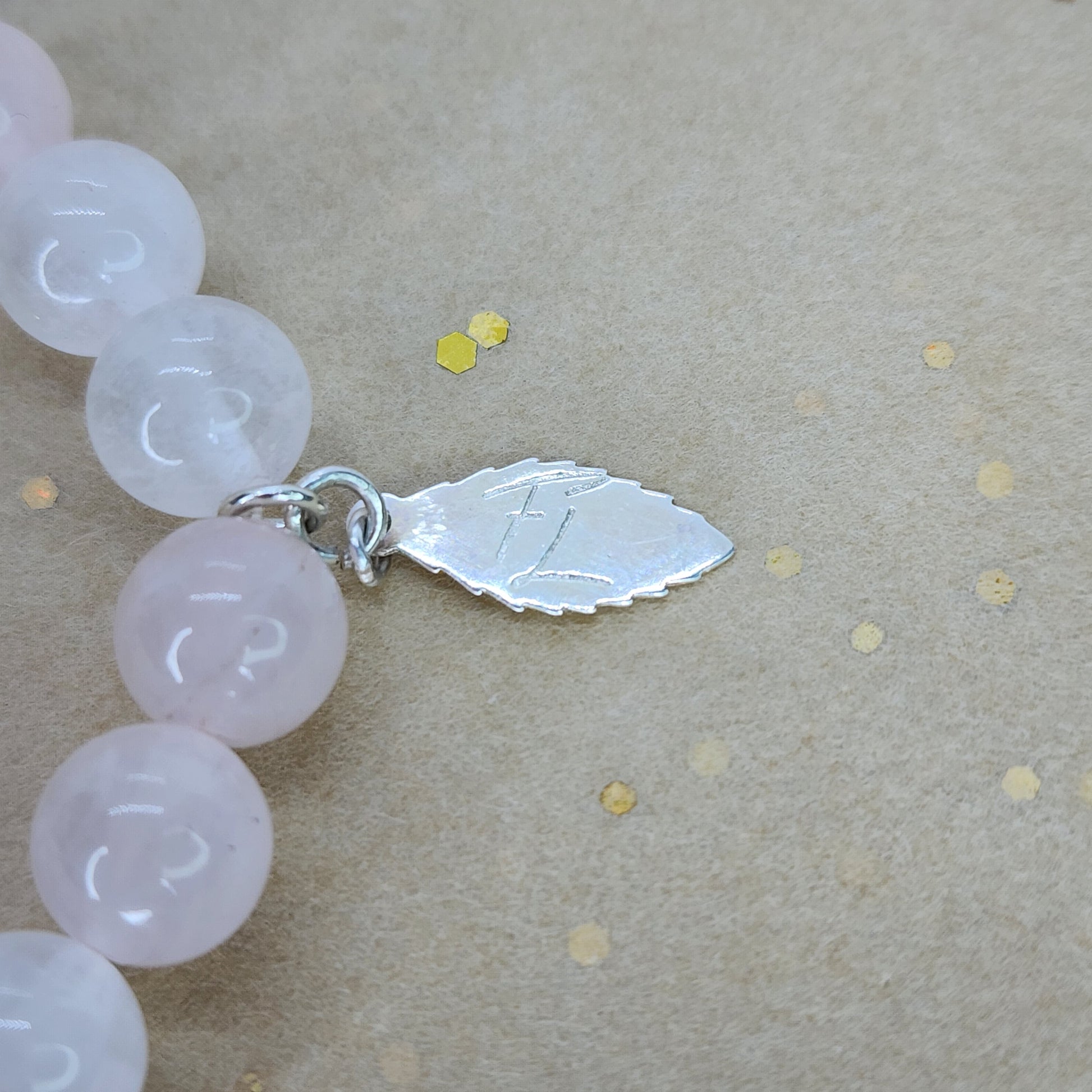 Bracelet Cœur Pur – Quartz Rose & Argent 925 Fée de Laurier