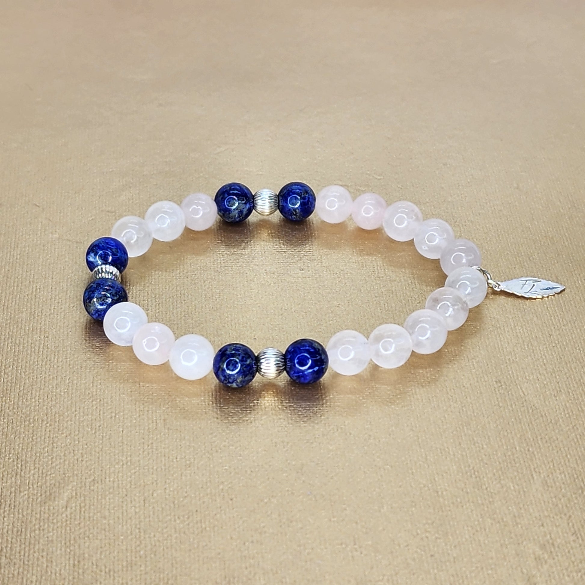 Bracelet Harmonie Sacrée – Quartz - Lapis Lazuli & Argent Fée de Laurier