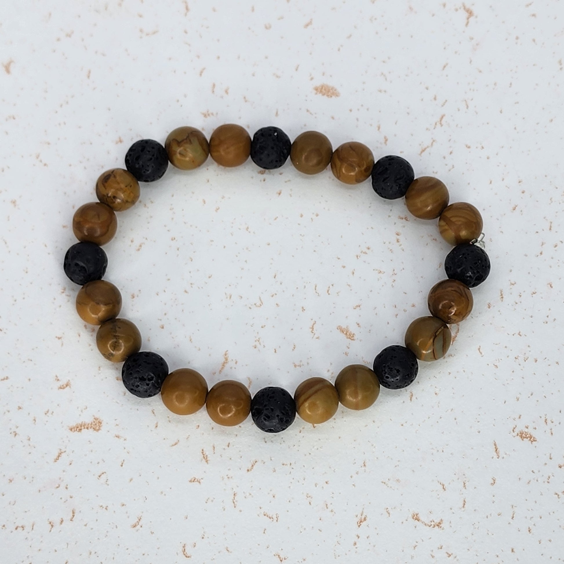 Bracelet Pure Ancrage - Lave - Fossile de Bois Fée de Laurier
