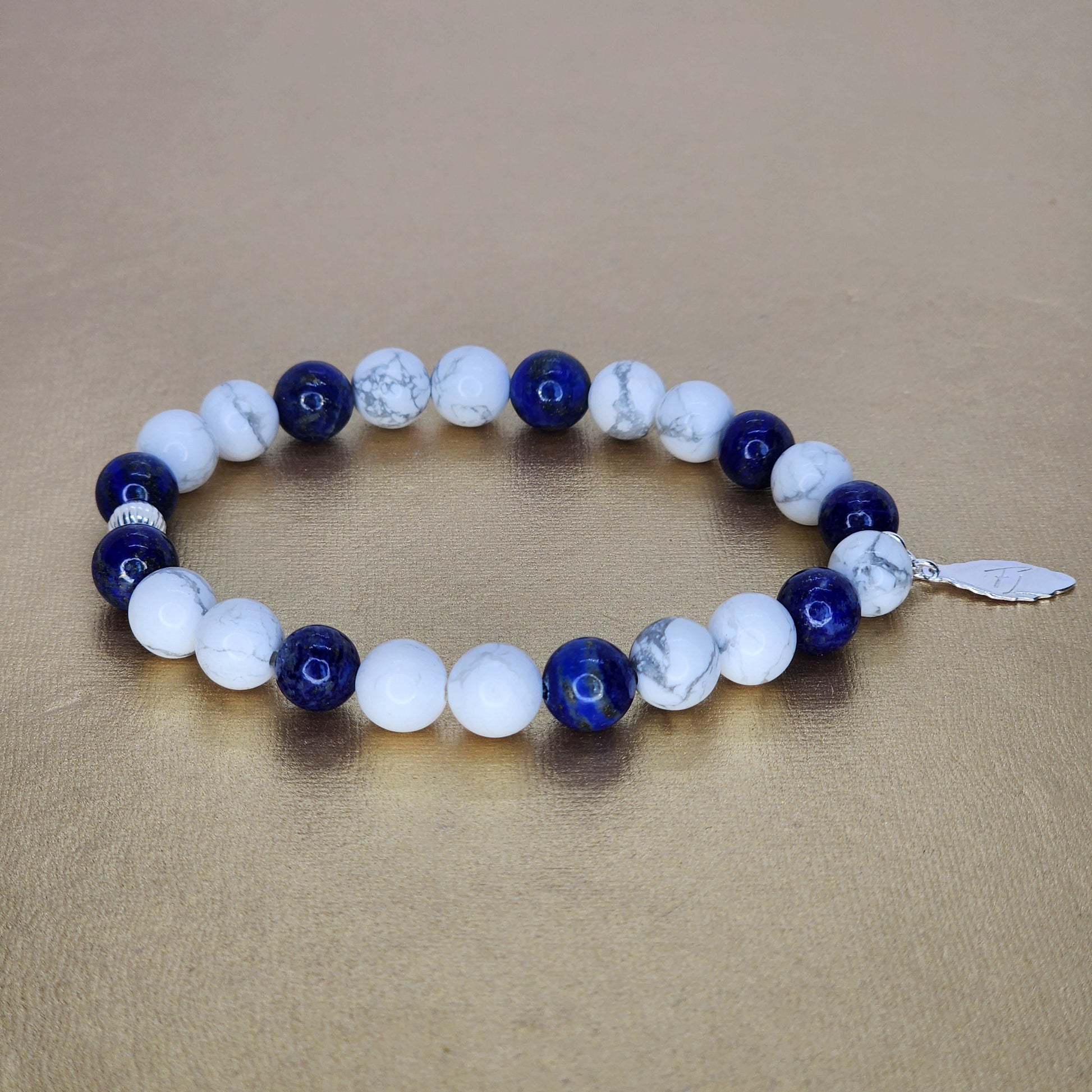 bracelet énergétique en pierres naturelles et en argent 925 fée de laurier