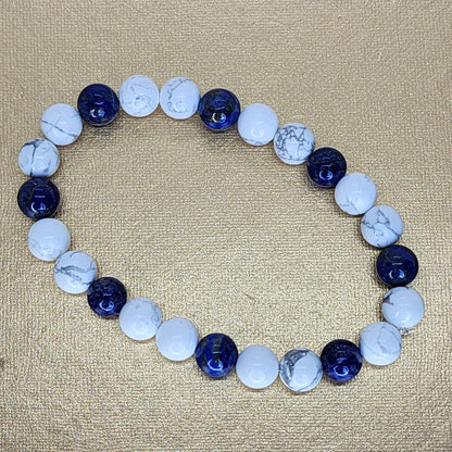 Bracelet Douceur de Mô – Howlite - Lapis Lazuli Fée de Laurier