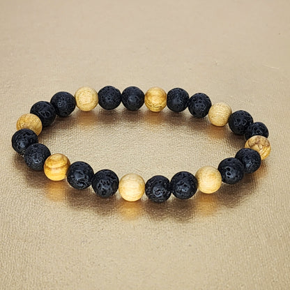 Bracelet Terre Pure - Pierre de Lave & Palo Santo Fée de Laurier