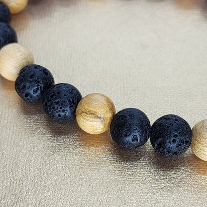 Bracelet Terre Pure - Pierre de Lave & Palo Santo Fée de Laurier