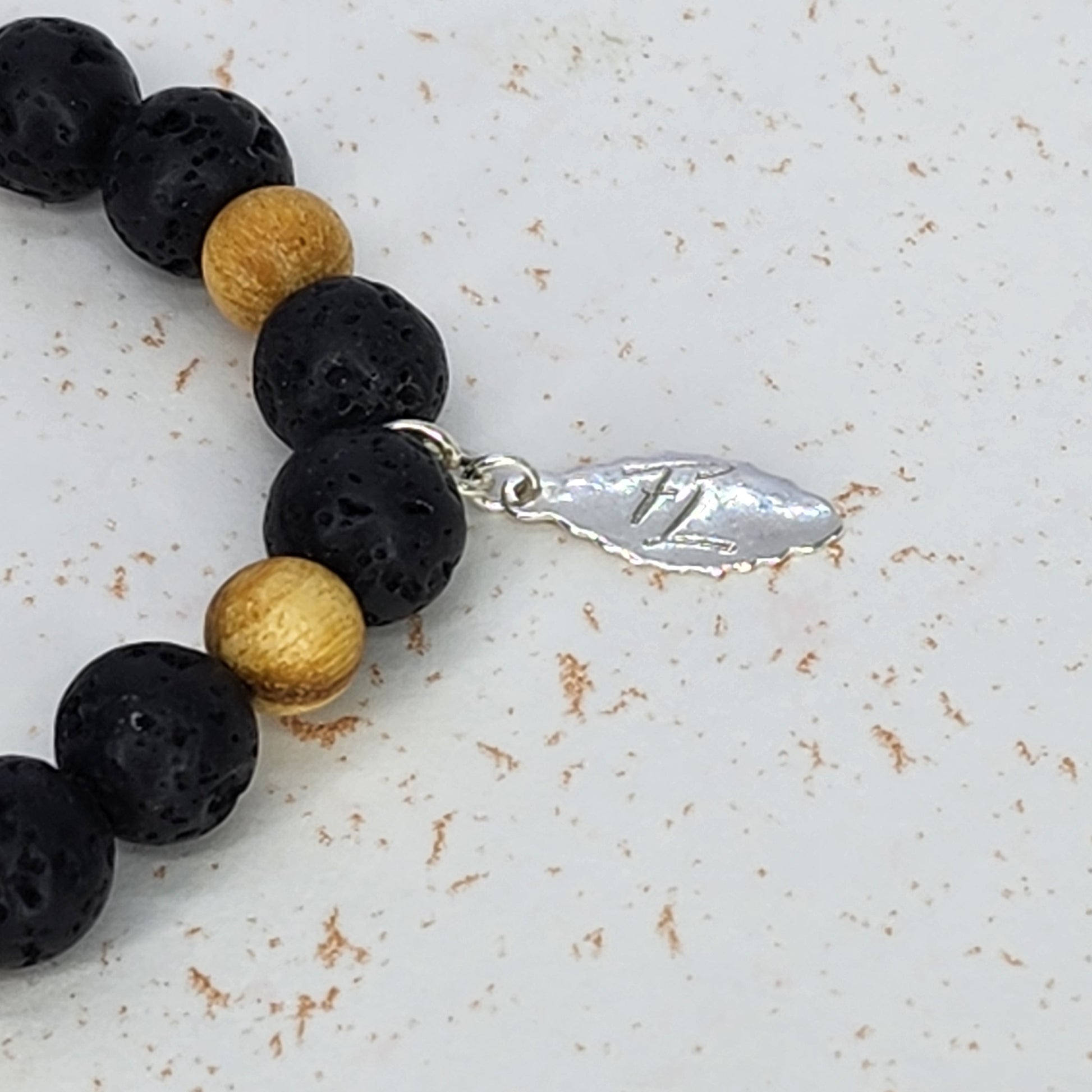 Bracelet Esprit Sauvage - Lave, Palo Santo & Argent Fée de Laurier