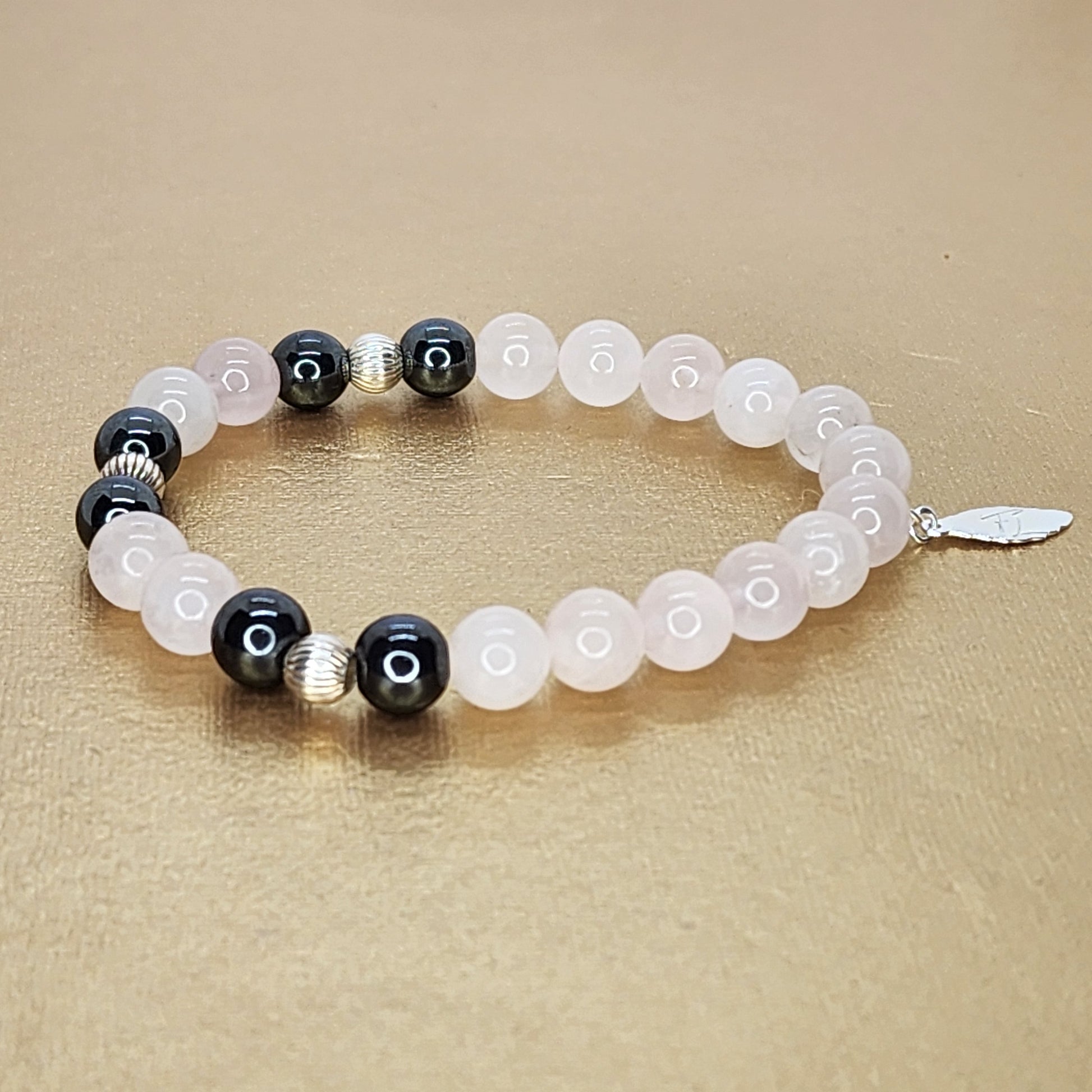 Bracelet Equilibre du Coeur - Quartz - Hématite & Argent Fée de Laurier