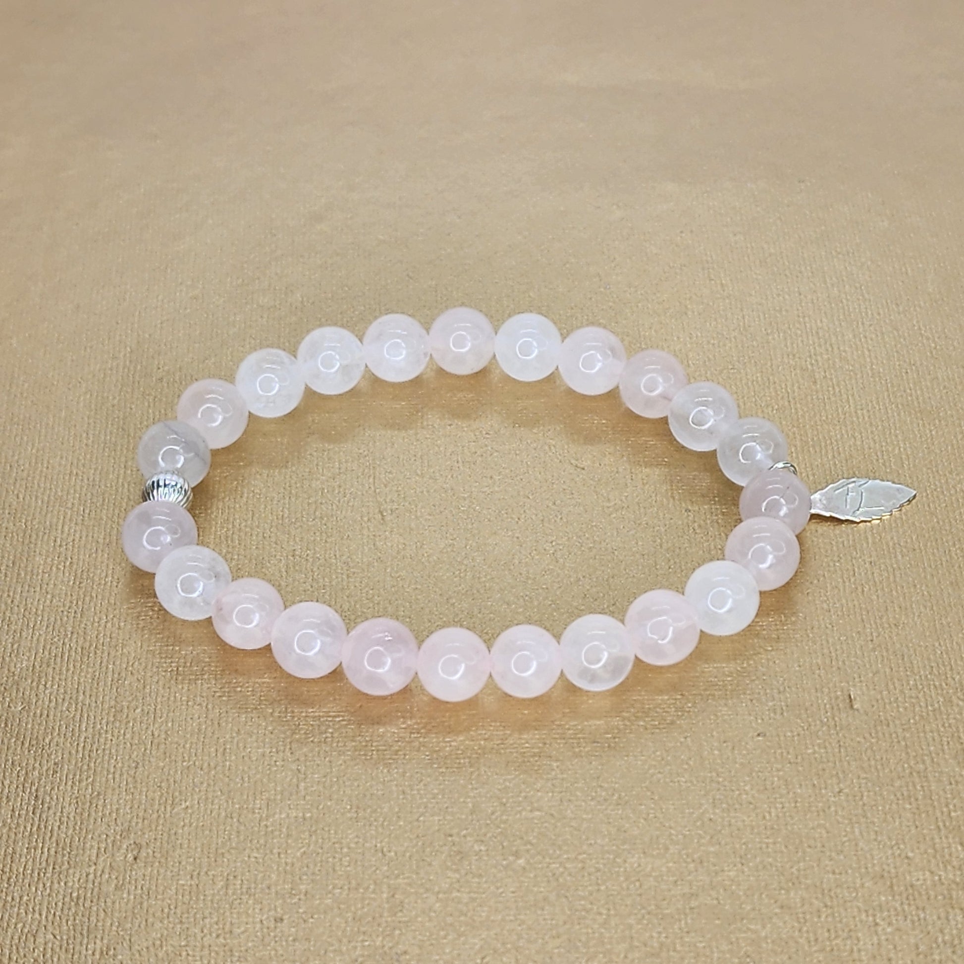 Bracelet Cœur Pur – Quartz Rose & Argent 925 Fée de Laurier