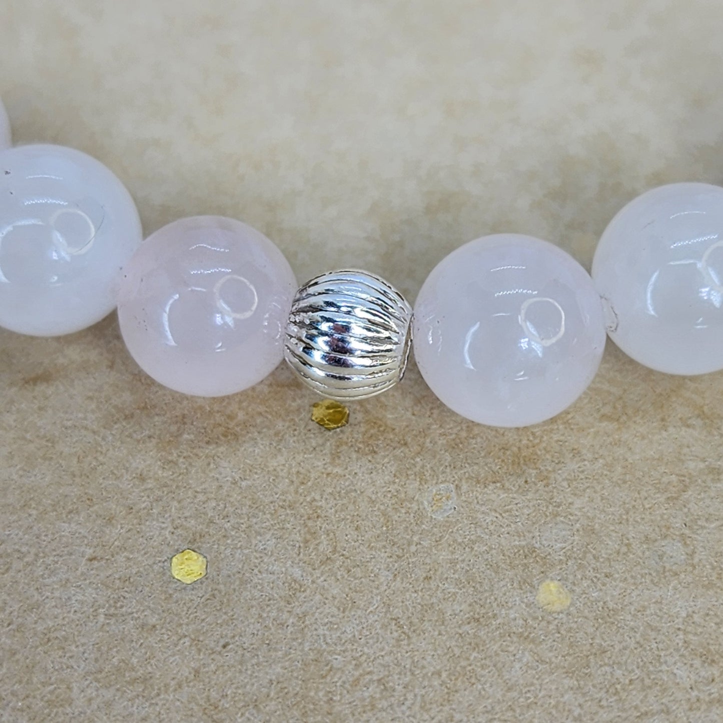 Bracelet Cœur de Lumière – Quartz Rose & Argent 925 Fée de Laurier