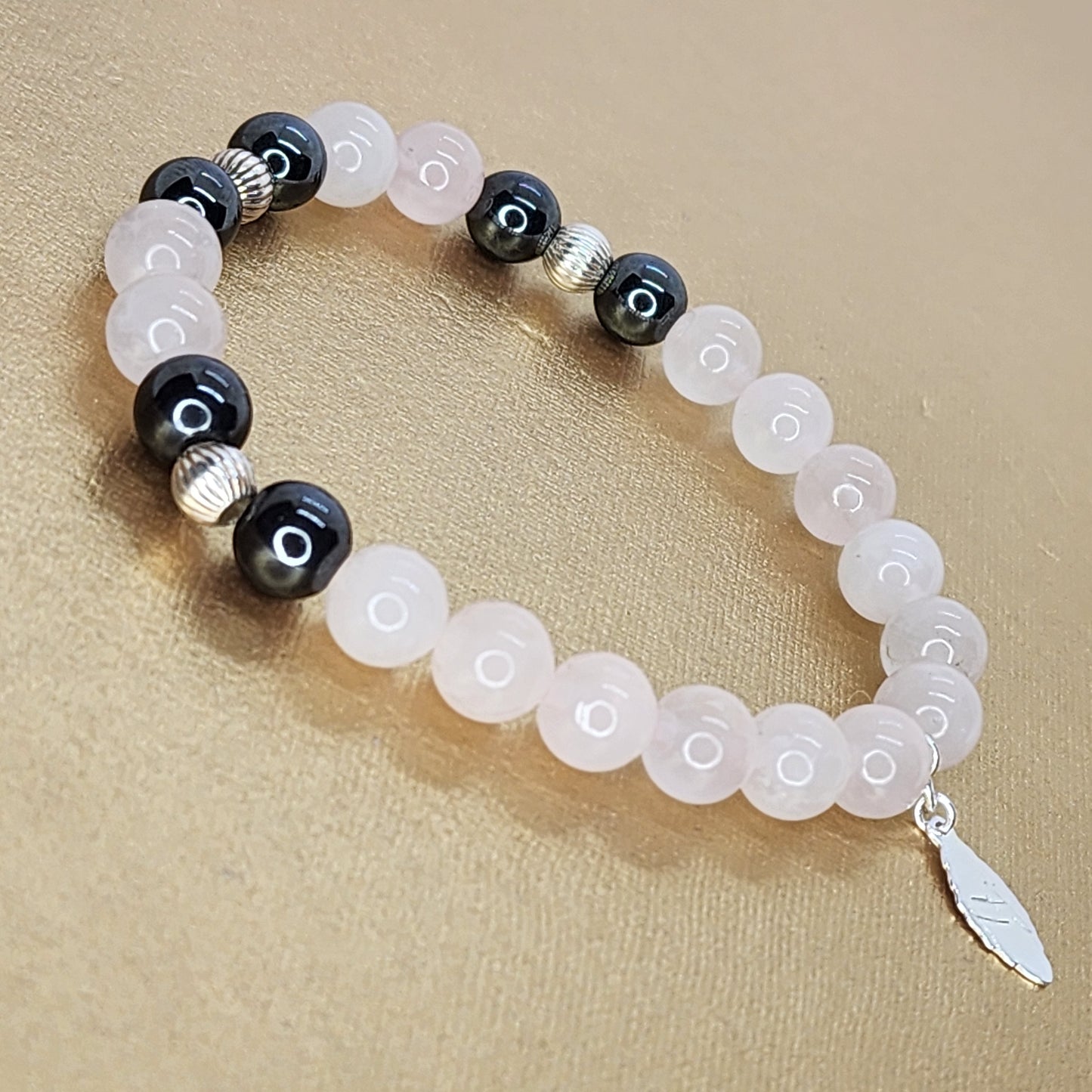 Bracelet Equilibre du Coeur - Quartz - Hématite & Argent Fée de Laurier