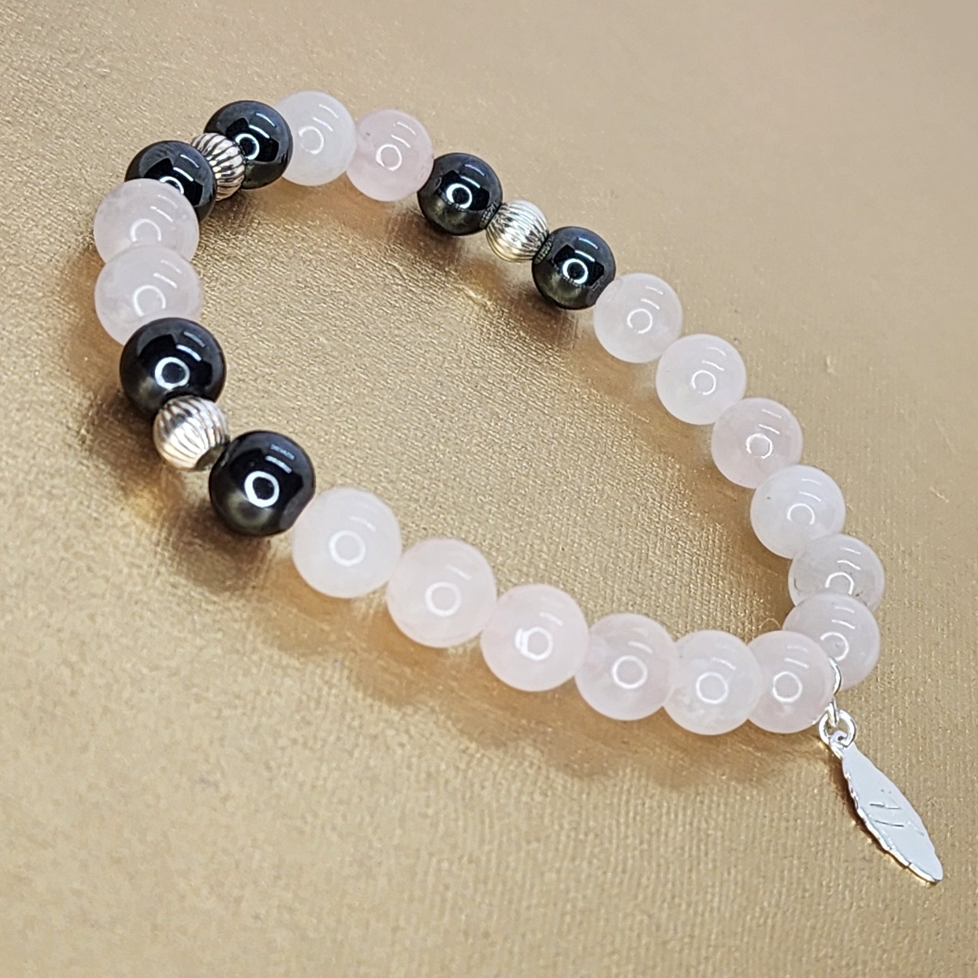 Bracelet Equilibre du Coeur - Quartz - Hématite & Argent Fée de Laurier
