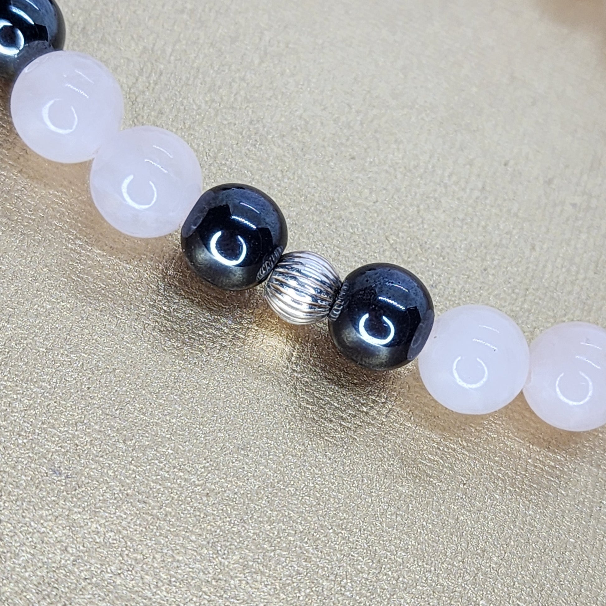 Bracelet Equilibre du Coeur - Quartz - Hématite & Argent Fée de Laurier
