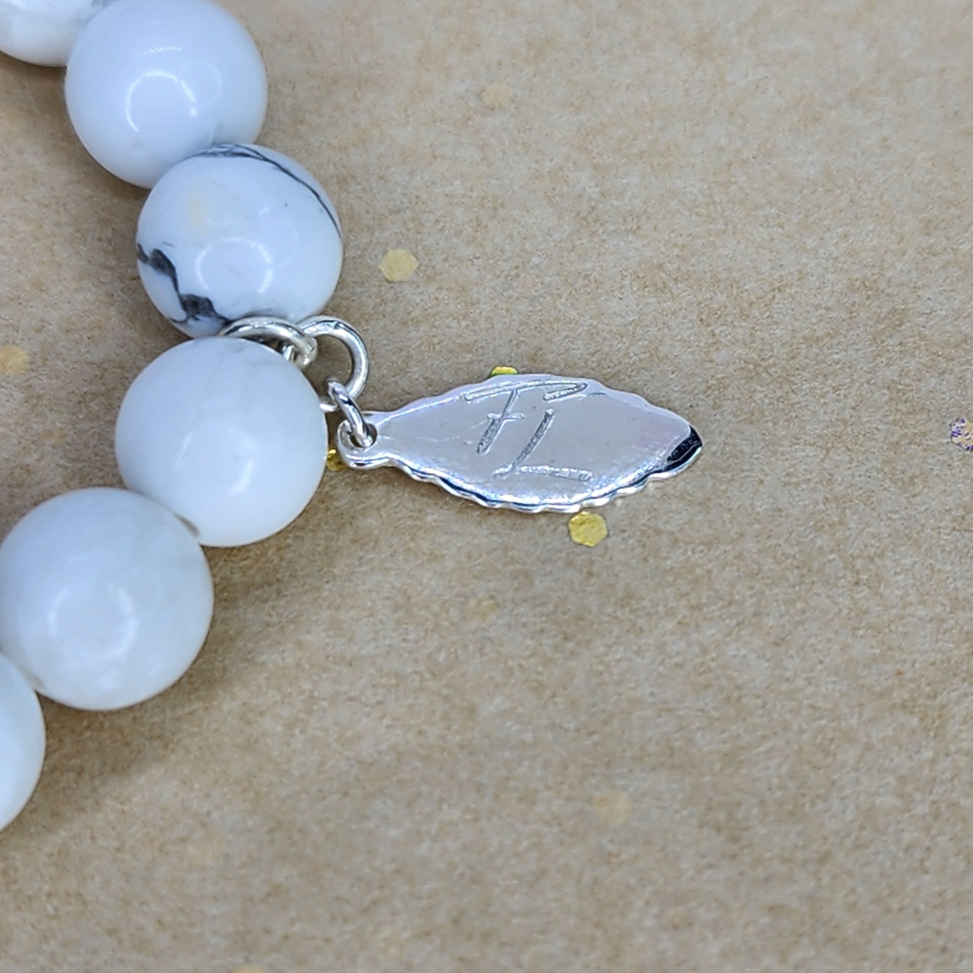 Bracelet Sérénité Céleste  - Howlite - Amazonite & Argent Fée de Laurier