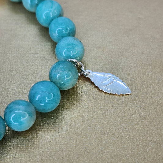Bracelet Confiance d'Azur - Amazonite - Howlite & Argent