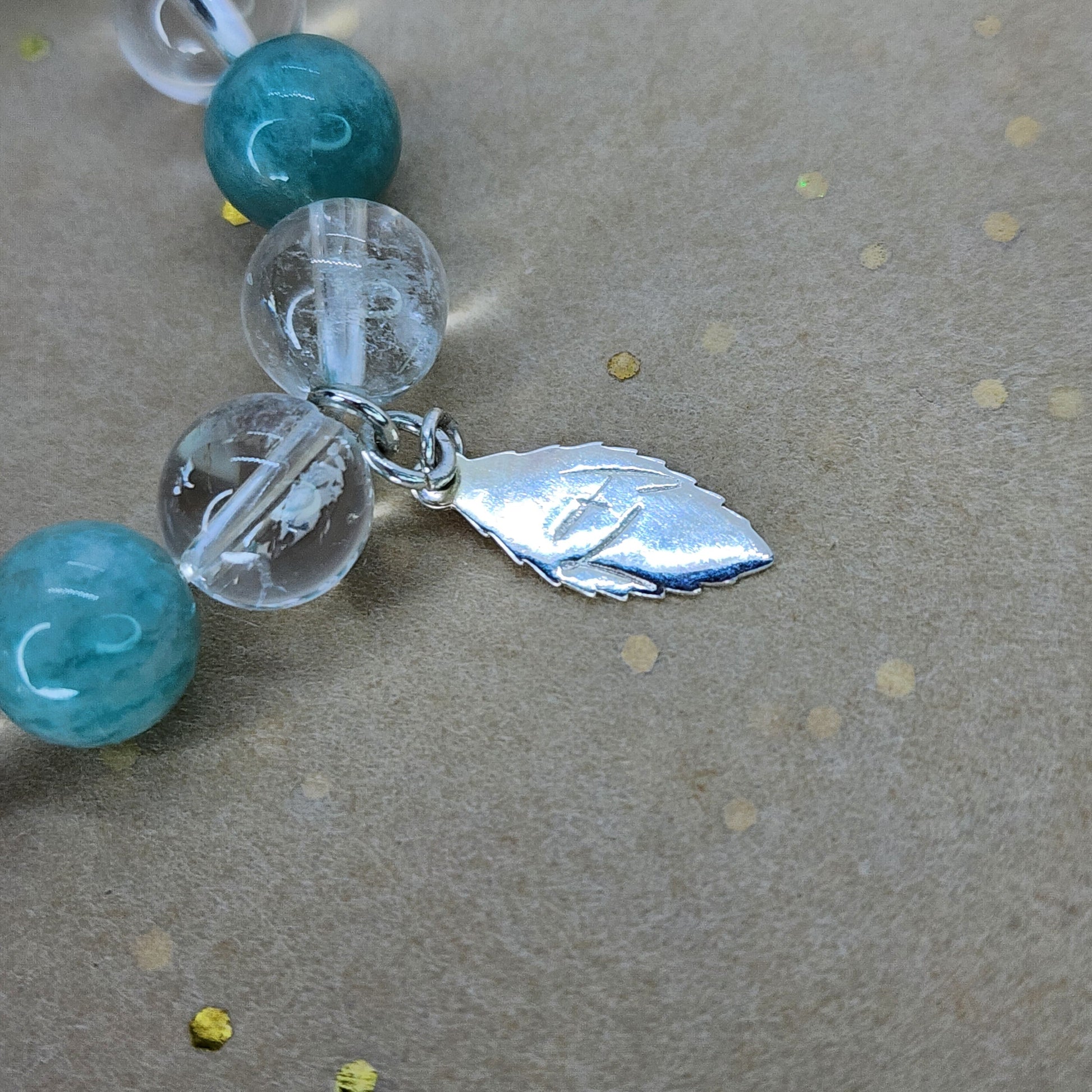 Bracelet Eclat Calme - Cristal - Amazonite & Argent Fée de Laurier