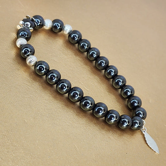 Bracelet Equilibre Profond - Hématite - Argent 925 Fée de Laurier
