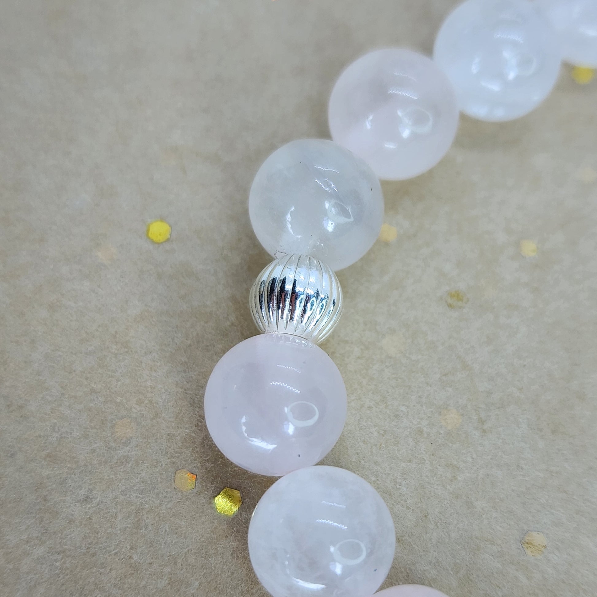 Bracelet Cœur Pur – Quartz Rose & Argent 925 Fée de Laurier